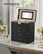 Jewellery Box 5 Layers 4 Drawers Mirror - PU and MDF - Ink Black