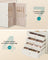Jewellery Box 5 Layers Storage Case - PU and MDF - Cream White