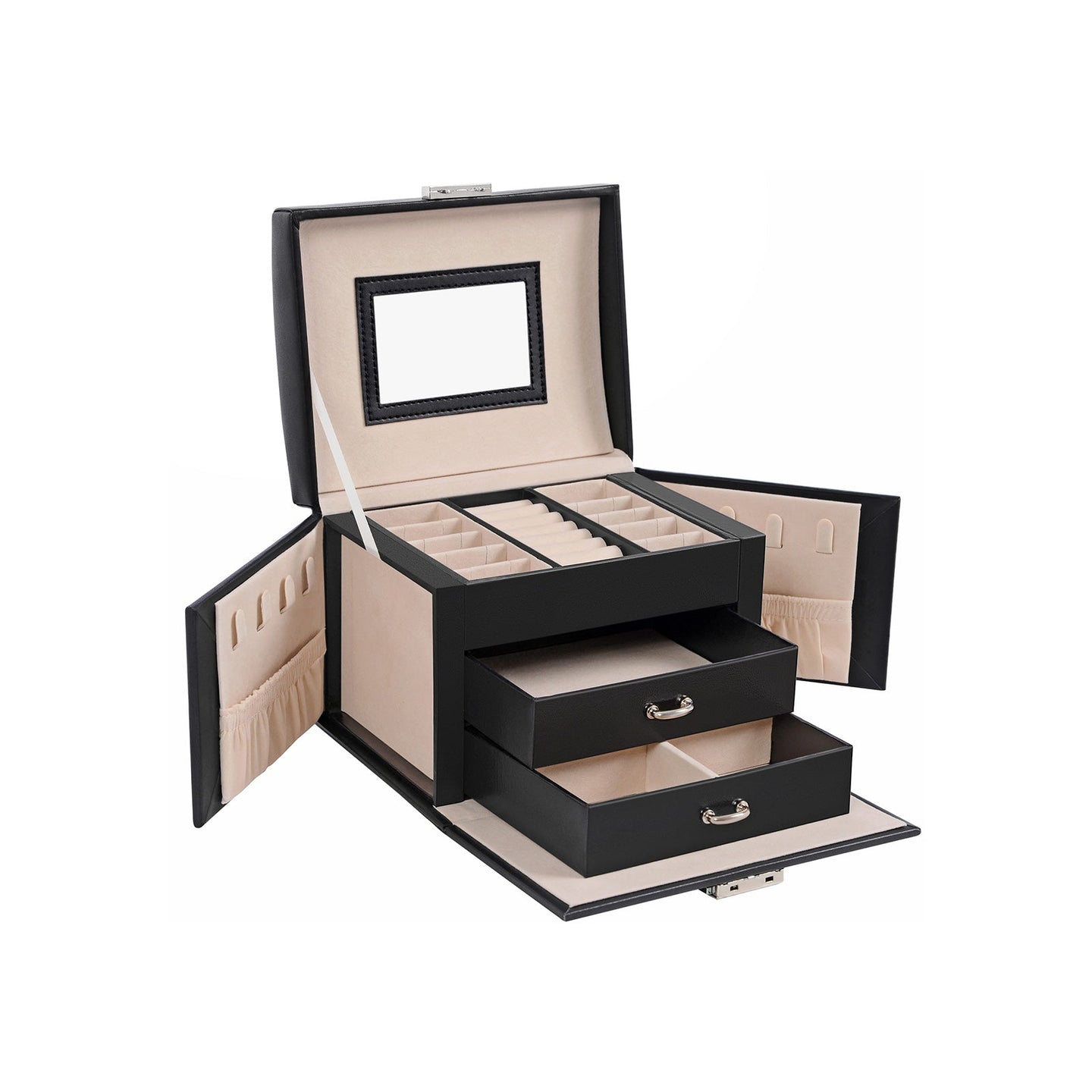 Jewelry Box - Wood - Black - Locking Design