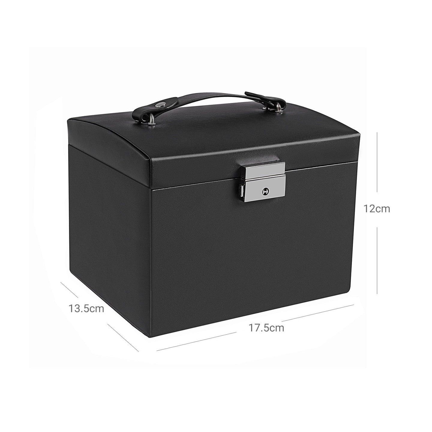 Jewelry Box - Wood - Black - Locking Design