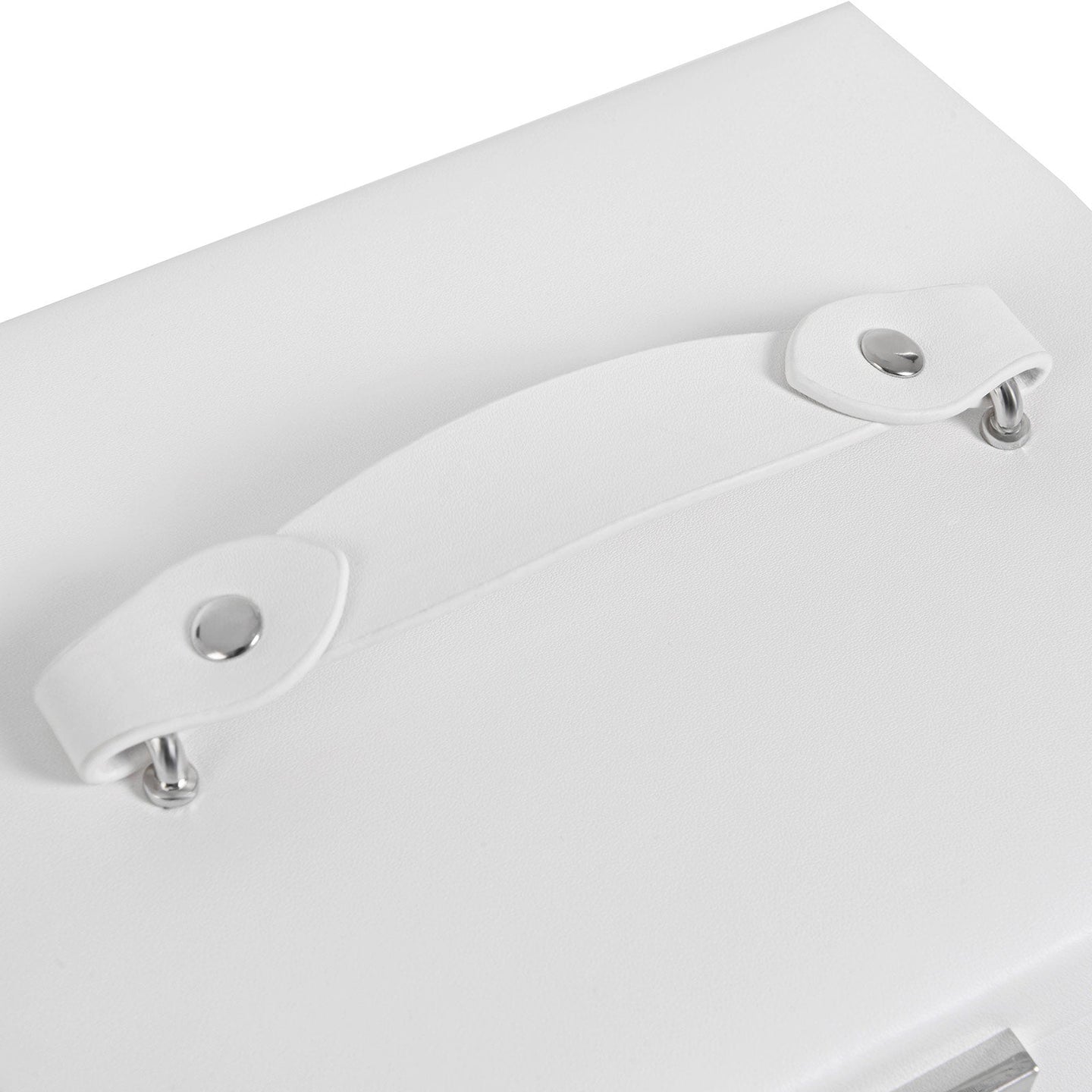 Jewelry Storage Box - Leather - White