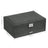 Jewellery Box - Wood - Black - 2 Levels with Drawer and Key