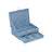 Jewellery Box - Faux Leather - Blue - 2 Levels with Drawer and Key