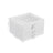Jewellery Box - Velvet - White - 3-Tier Display Case with Clear Glass Lid and Lock