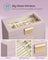 4-Tier Jewellery Box - Glass - Lavender Purple and Gold