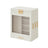 Jewellery Box - Glass - Cloud White - 5-Layer Organiser with 3 Side Drawers and Big Mirror