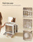 Jewellery Box - Glass - Cloud White - 5-Layer Organiser with 3 Side Drawers and Big Mirror