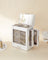 Jewellery Box - Glass - Cloud White - 5-Layer Organiser with 3 Side Drawers and Big Mirror