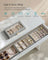 4-Tier Stackable Jewellery Box - Glass - Dove Gray - Clear Lid