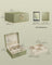 Jewellery Box - Fabric - Laurel Green - 2-Layer with Removable Tray and Handle