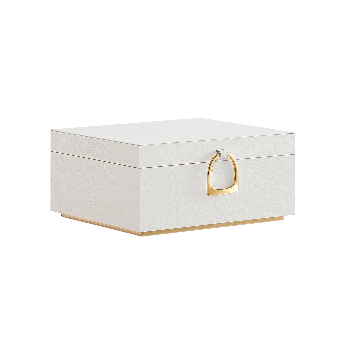 Jewellery Box - MDF - White - 2-Layer with Removable Tray and Handle