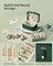2-Layer Jewellery Box - Forest Green - Portable Design for Larger Accessories