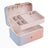 Jewellery Box 2-Layer Jewellery Storag - Plastic and PU-Coated Paper - Pink‑blue Ombre