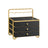3-Tier Jewellery Box - Metal - Ink Black - Organiser with Open Storage and Hanging Rack