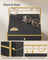 3-Tier Jewellery Box - Metal - Ink Black - Organiser with Open Storage and Hanging Rack
