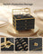3-Tier Jewellery Box - Metal - Ink Black - Organiser with Open Storage and Hanging Rack