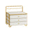 3-Tier Jewellery Box - Metal - Ink Black - Organiser with Open Storage and Hanging Rack