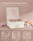 Jewellery Box - PU - Cream White and Gold - 3 Layers with Mirror and LED Lights