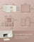 Jewellery Box - PU - Cream White and Gold - 3 Layers with Mirror and LED Lights