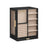 Jewellery Box - Wood - Black - 360° Rotating with Glass Window and 5 Drawers