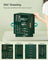 Jewellery Box - Wood - Black - 360° Rotating with Glass Window and 5 Drawers