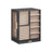 Jewellery Box - Wood - Black - 360° Rotating with Glass Window and 5 Drawers