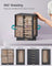 Jewellery Box - Wood - Black - 360° Rotating with Glass Window and 5 Drawers