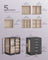 Jewellery Box - Wood - Black - 360° Rotating with Glass Window and 5 Drawers