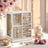 Jewellery Box - Wood - White - 360° Rotating with 5 Drawers and Spacious Vertical Storage