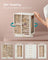 Jewellery Box - Wood - Black - 360° Rotating with Glass Window and 5 Drawers