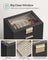 6-Tier Jewellery Box - Glass - Graphite Black and Gold - Modern Style with 5 Drawers