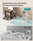 Jewellery Organiser - Glass - Cloud White - 5 Layers with 3 Side Drawers and Big Mirror