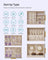 Jewellery Organiser - Glass - Cloud White - 5 Layers with 3 Side Drawers and Big Mirror