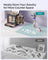 Jewellery Organiser - Glass - Cloud White - 5 Layers with 3 Side Drawers and Big Mirror