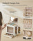 Jewellery Organiser - Glass - Cloud White - 5 Layers with 3 Side Drawers and Big Mirror