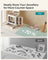 Jewellery Organiser - Glass - Cloud White - 5 Layers with 3 Side Drawers and Big Mirror