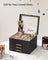 4-Layer Jewellery Box - Glass - Graphite Black & Gold - Organiser with 3 Drawers