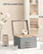 4-Tier Jewellery Box - 2 Drawers and Lid - Wood - Dove Grey with Gold Accents