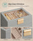 4-Tier Jewellery Box - 2 Drawers and Lid - Wood - Dove Grey with Gold Accents