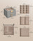 4-Tier Jewellery Box - 2 Drawers and Lid - Wood - Dove Grey with Gold Accents