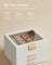 Jewellery Box - 4-Layer with 3 Drawers - Glass - Cloud White and Gold - Quality Materials for Lasting Appeal