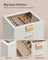 Jewellery Box - 6-Layer with Drawers - Glass - Cloud White and Gold