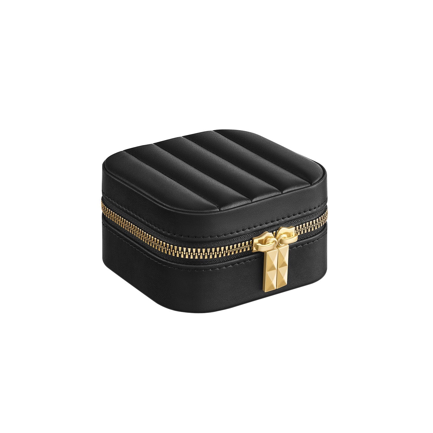 Travel Jewellery Box - PU - Cloud White - Portable with Mirror and Zippers