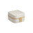 Travel Jewellery Box - PU - Cloud White - Portable with Mirror and Zippers