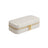 Jewellery Case - PU - Cloud White - Portable with Mirror and Zippers