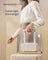 Jewellery Case - PU - Cloud White - Portable with Mirror and Zippers