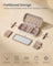 Jewellery Case - PU - Cloud White - Portable with Mirror and Zippers