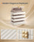 Stackable Jewellery Box - PU - Cloud White - 4-Tier with Mirror and Floating Effect