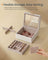 Jewellery Box - PU - Ink Black - 2-Tier with Mirror and Removable Tray