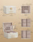 3-Tier Jewellery Box - PU - Cloud White - With Mirror and 2 Drawers